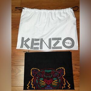 Kenzo Black Tiger Clutch with Dust Bag
